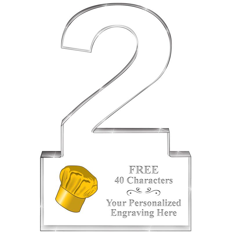 6" 2 YEARS OF SERVICE ACRYLIC