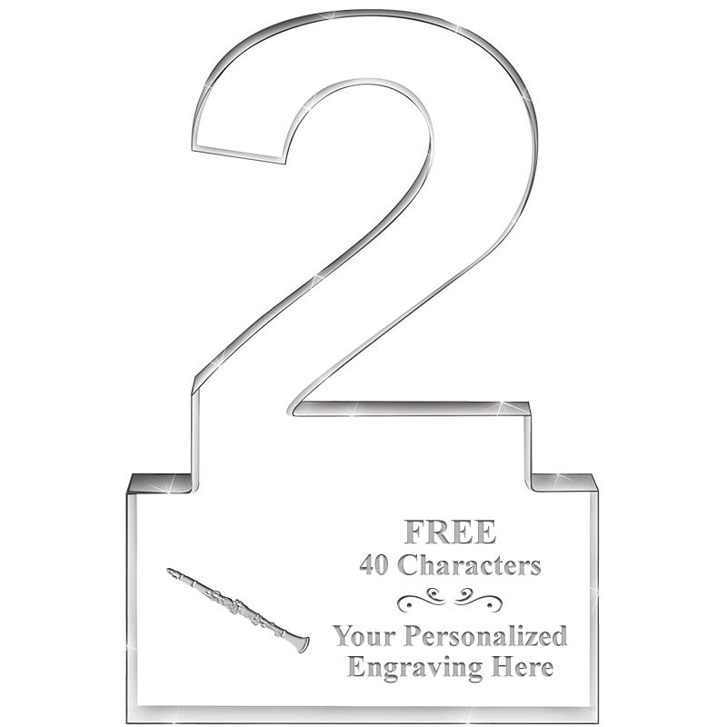 6" 2 YEARS OF SERVICE ACRYLIC