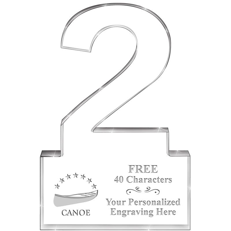 6" 2 YEARS OF SERVICE ACRYLIC