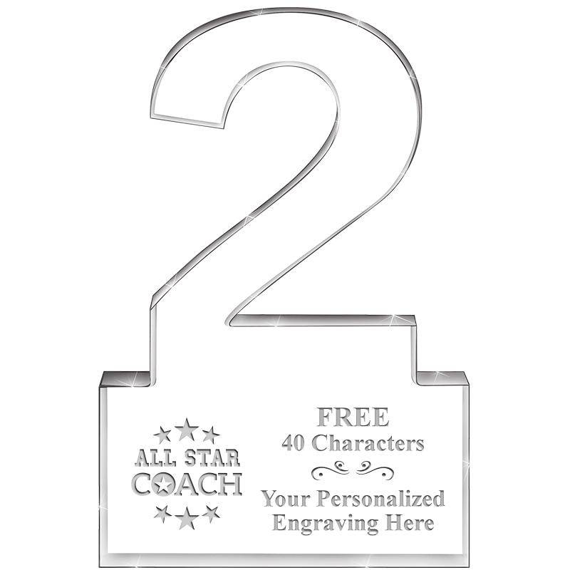 6" 2 YEARS OF SERVICE ACRYLIC