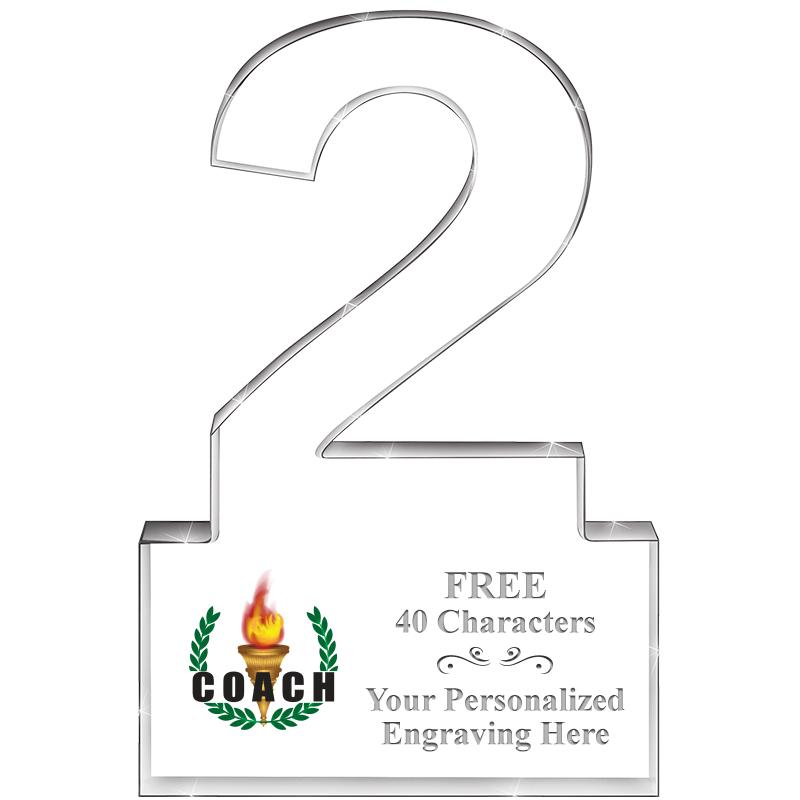 6" 2 YEARS OF SERVICE ACRYLIC