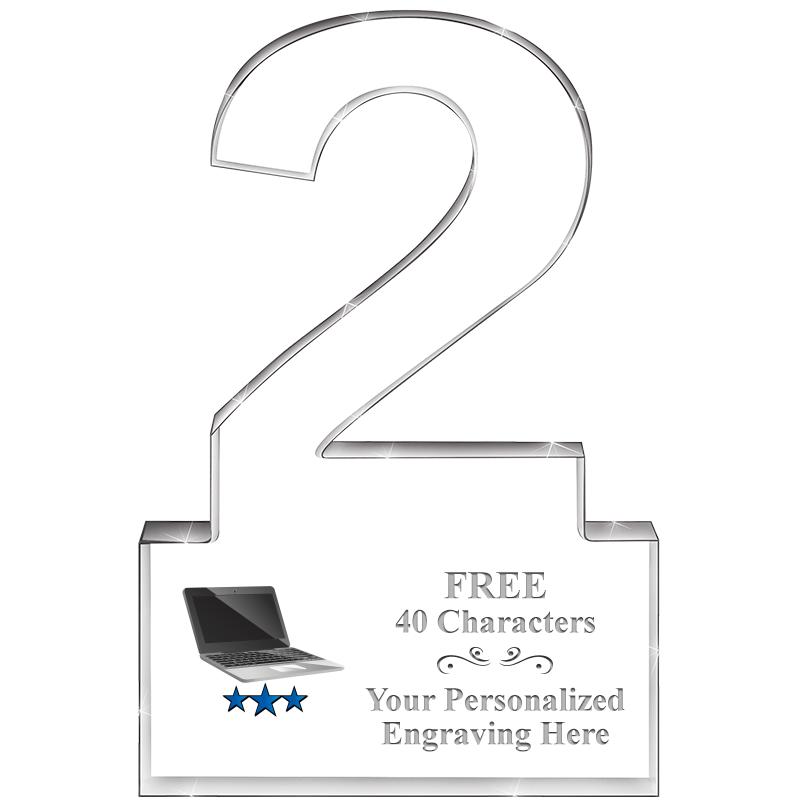 6" 2 YEARS OF SERVICE ACRYLIC