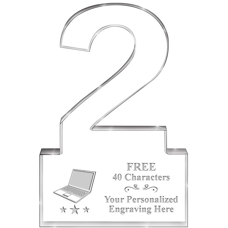 6" 2 YEARS OF SERVICE ACRYLIC