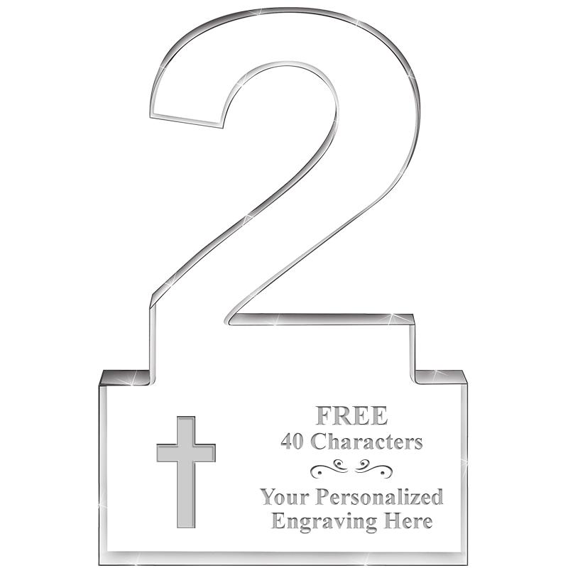 6" 2 YEARS OF SERVICE ACRYLIC