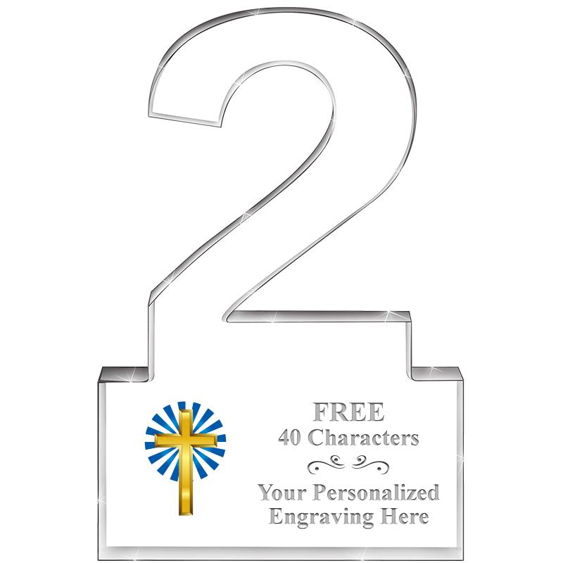 6" 2 YEARS OF SERVICE ACRYLIC