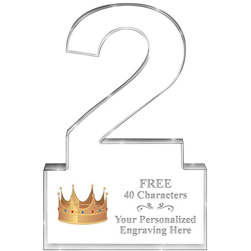 6" 2 YEARS OF SERVICE ACRYLIC