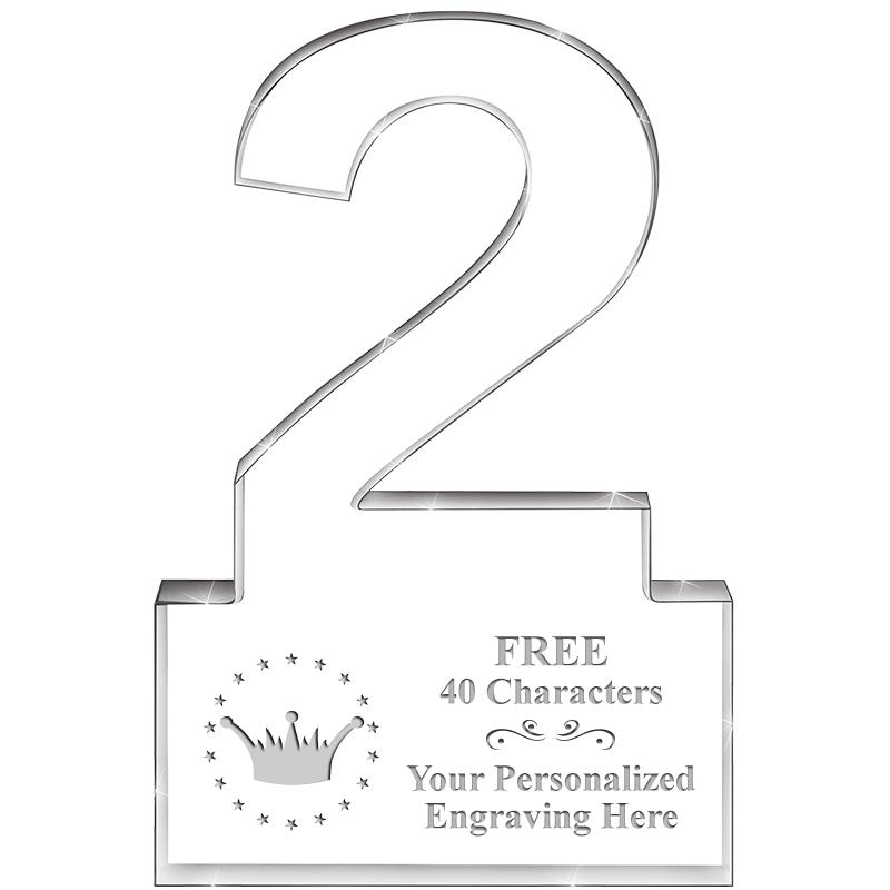 6" 2 YEARS OF SERVICE ACRYLIC