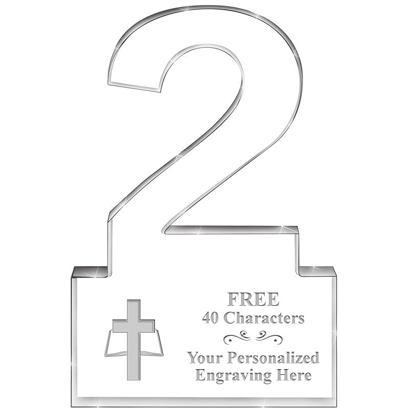 6" 2 YEARS OF SERVICE ACRYLIC