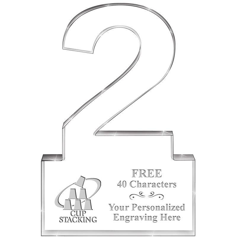 6" 2 YEARS OF SERVICE ACRYLIC