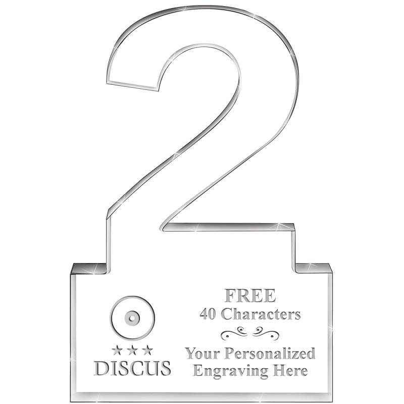 6" 2 YEARS OF SERVICE ACRYLIC