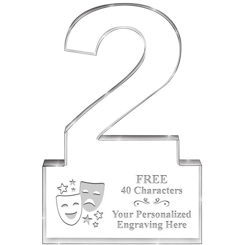 6" 2 YEARS OF SERVICE ACRYLIC