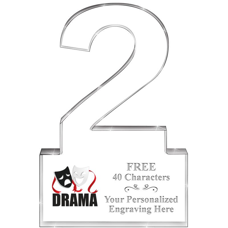 6" 2 YEARS OF SERVICE ACRYLIC