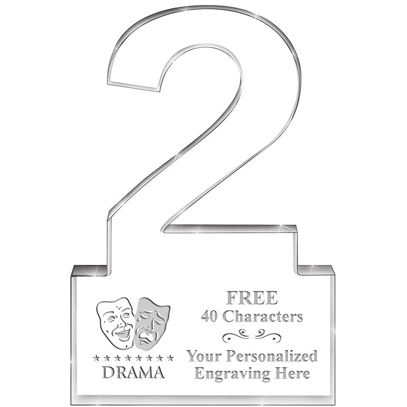 6" 2 YEARS OF SERVICE ACRYLIC