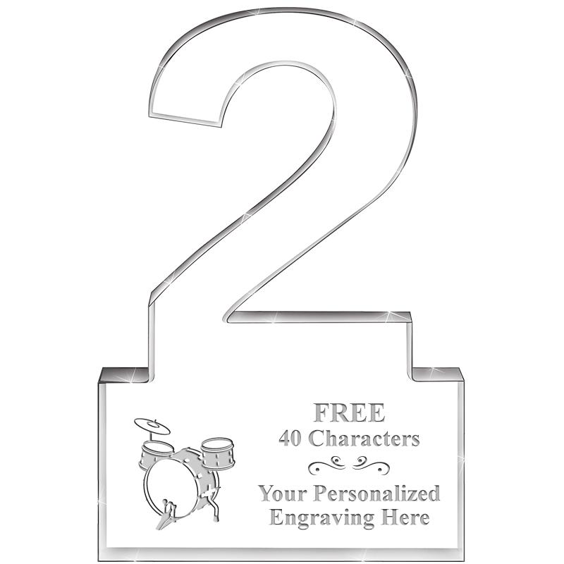 6" 2 YEARS OF SERVICE ACRYLIC