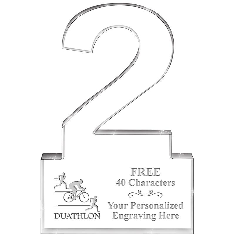 6" 2 YEARS OF SERVICE ACRYLIC