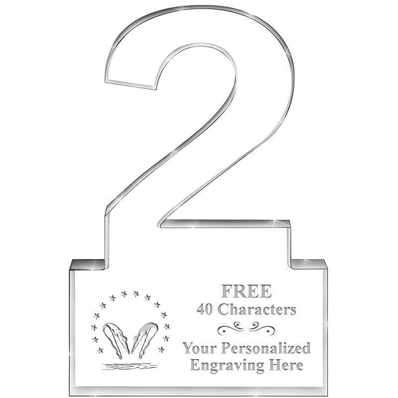 6" 2 YEARS OF SERVICE ACRYLIC