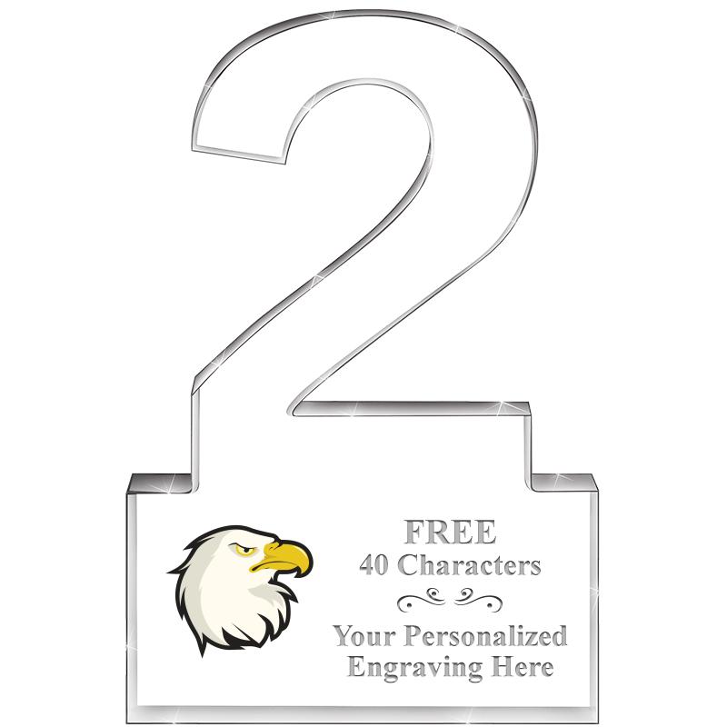 6" 2 YEARS OF SERVICE ACRYLIC