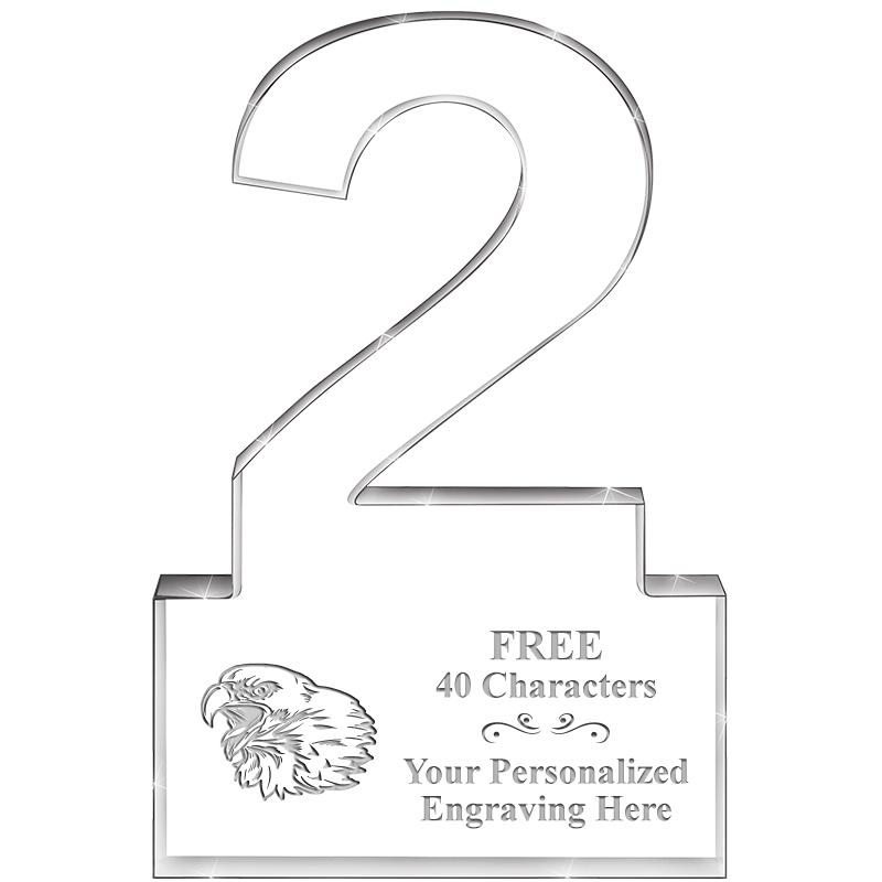 6" 2 YEARS OF SERVICE ACRYLIC