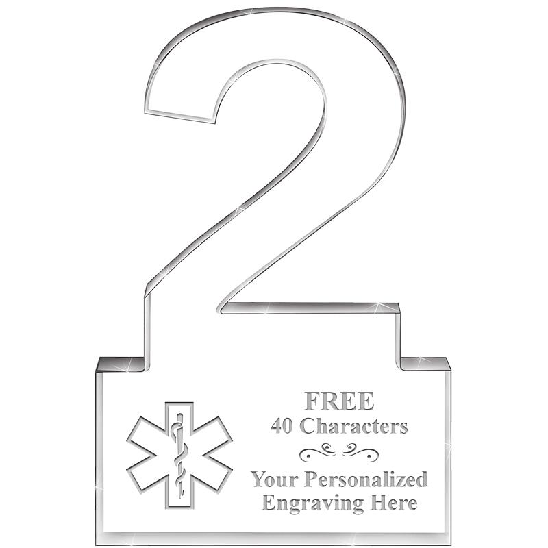 6" 2 YEARS OF SERVICE ACRYLIC