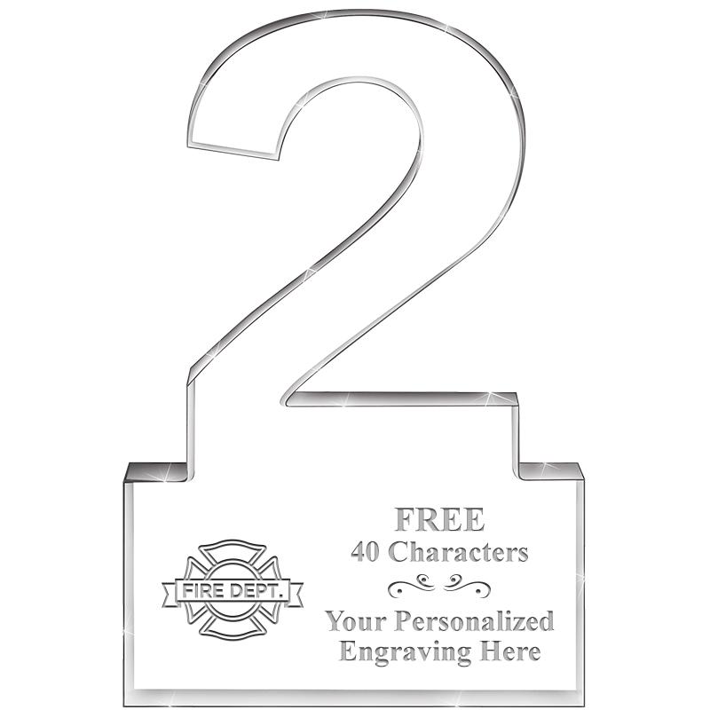 6" 2 YEARS OF SERVICE ACRYLIC