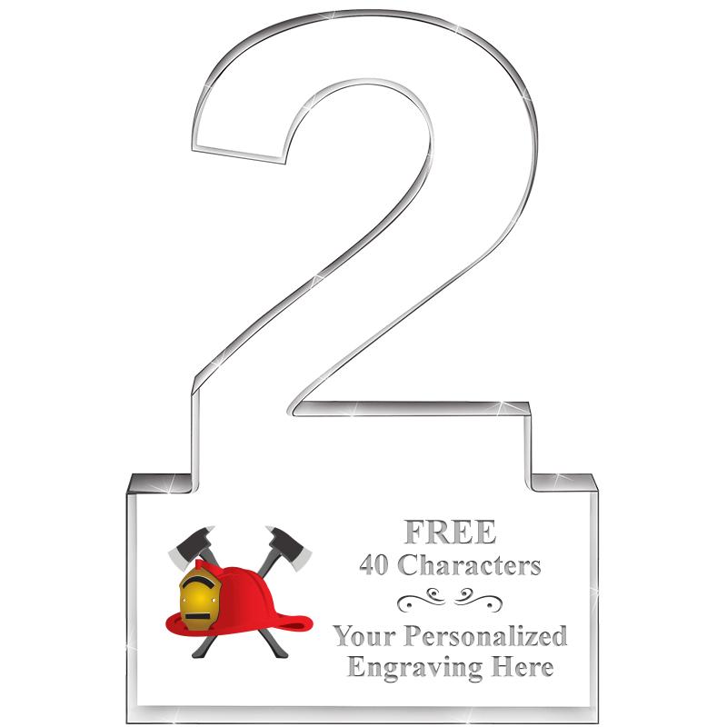 6" 2 YEARS OF SERVICE ACRYLIC