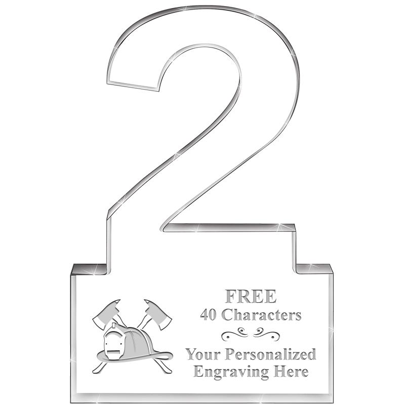 6" 2 YEARS OF SERVICE ACRYLIC