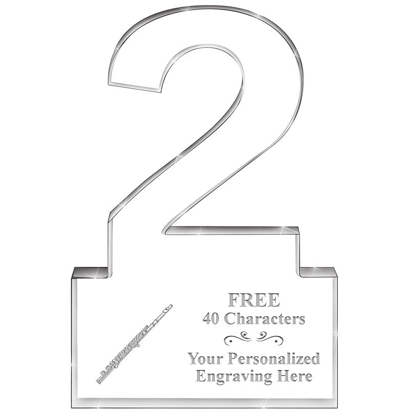 6" 2 YEARS OF SERVICE ACRYLIC