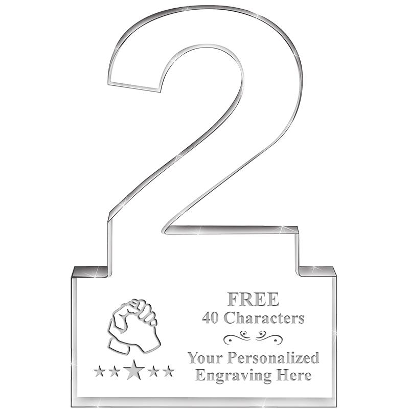 6" 2 YEARS OF SERVICE ACRYLIC