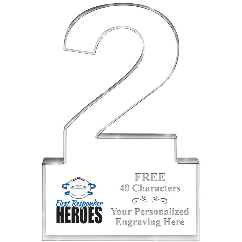 6" 2 YEARS OF SERVICE ACRYLIC