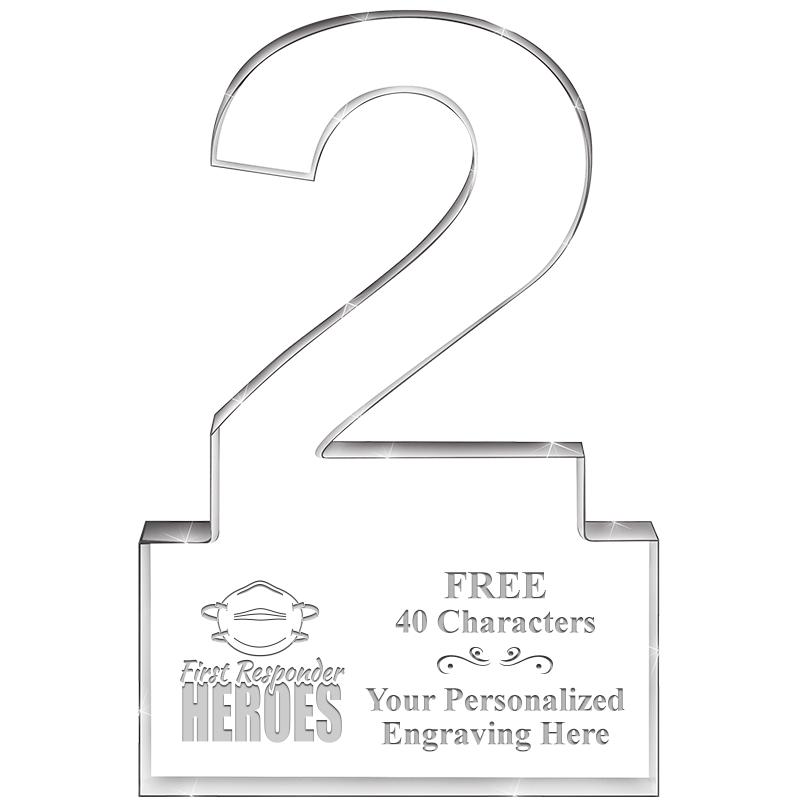 6" 2 YEARS OF SERVICE ACRYLIC