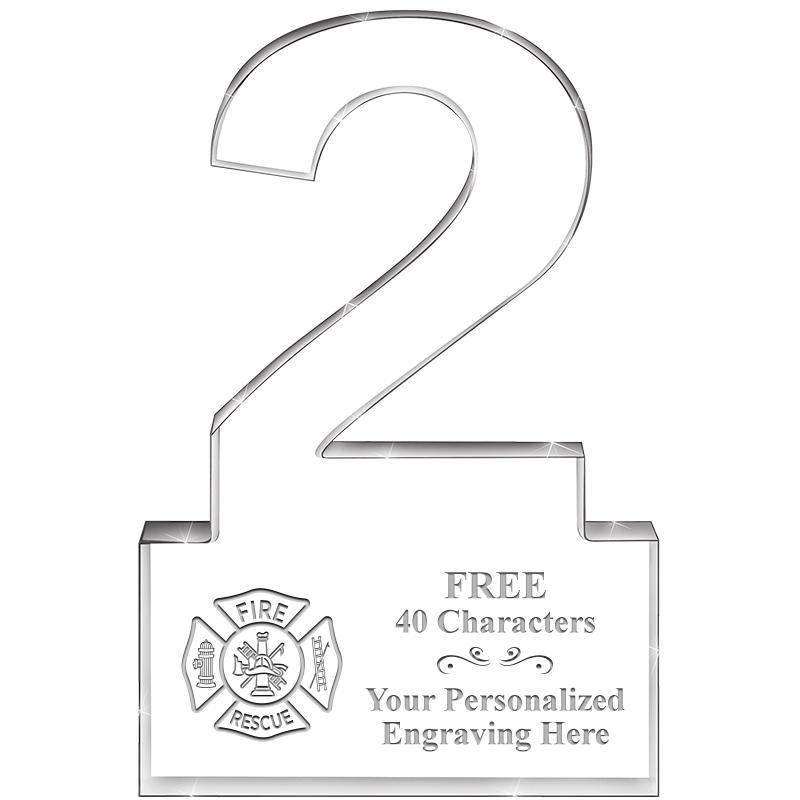 6" 2 YEARS OF SERVICE ACRYLIC