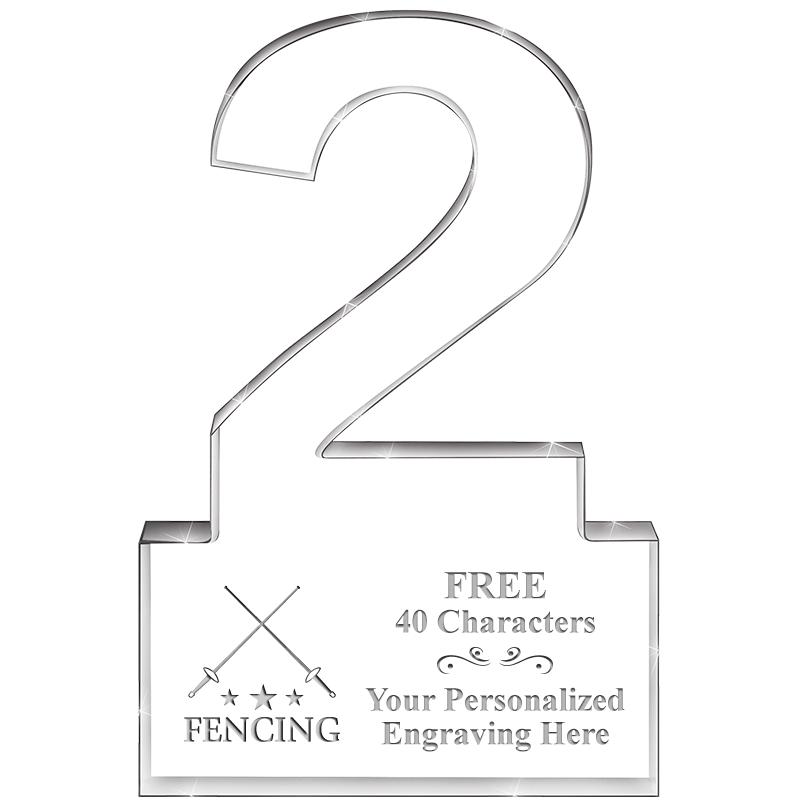 6" 2 YEARS OF SERVICE ACRYLIC