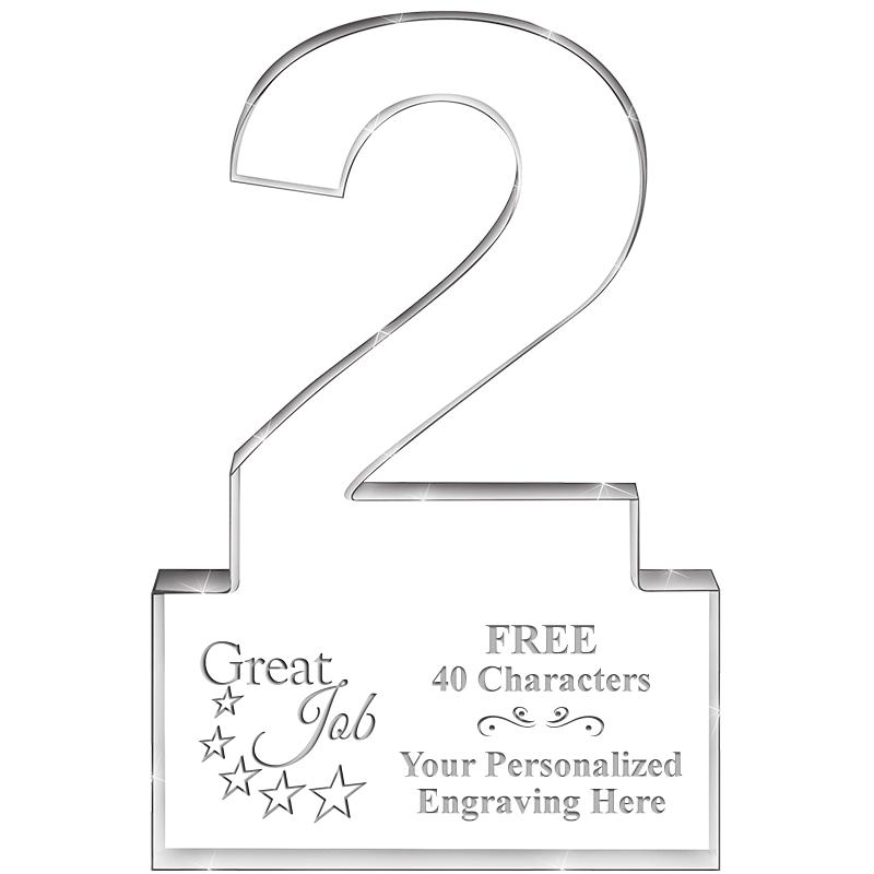 6" 2 YEARS OF SERVICE ACRYLIC