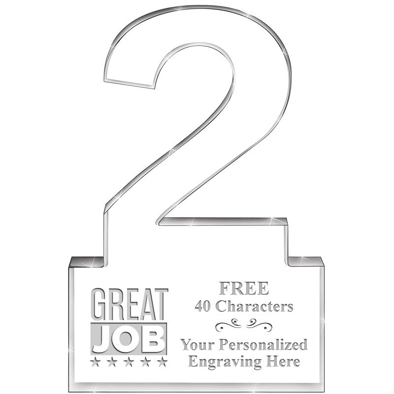 6" 2 YEARS OF SERVICE ACRYLIC