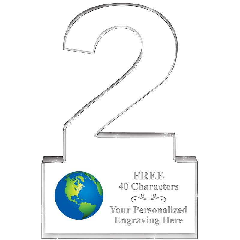 6" 2 YEARS OF SERVICE ACRYLIC