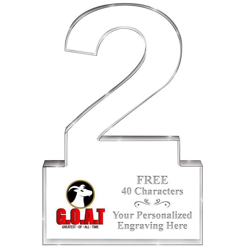 6" 2 YEARS OF SERVICE ACRYLIC