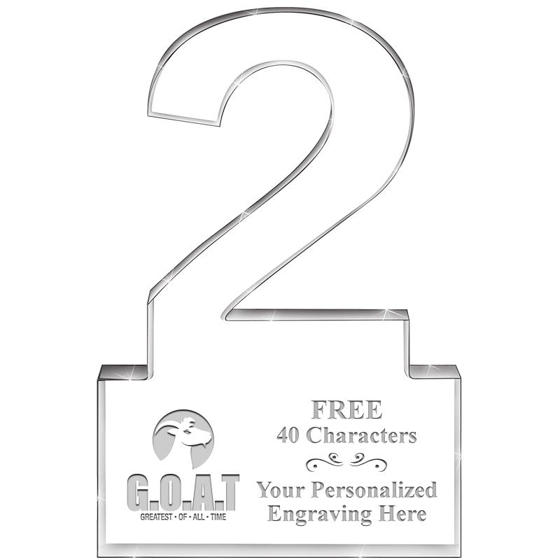 6" 2 YEARS OF SERVICE ACRYLIC