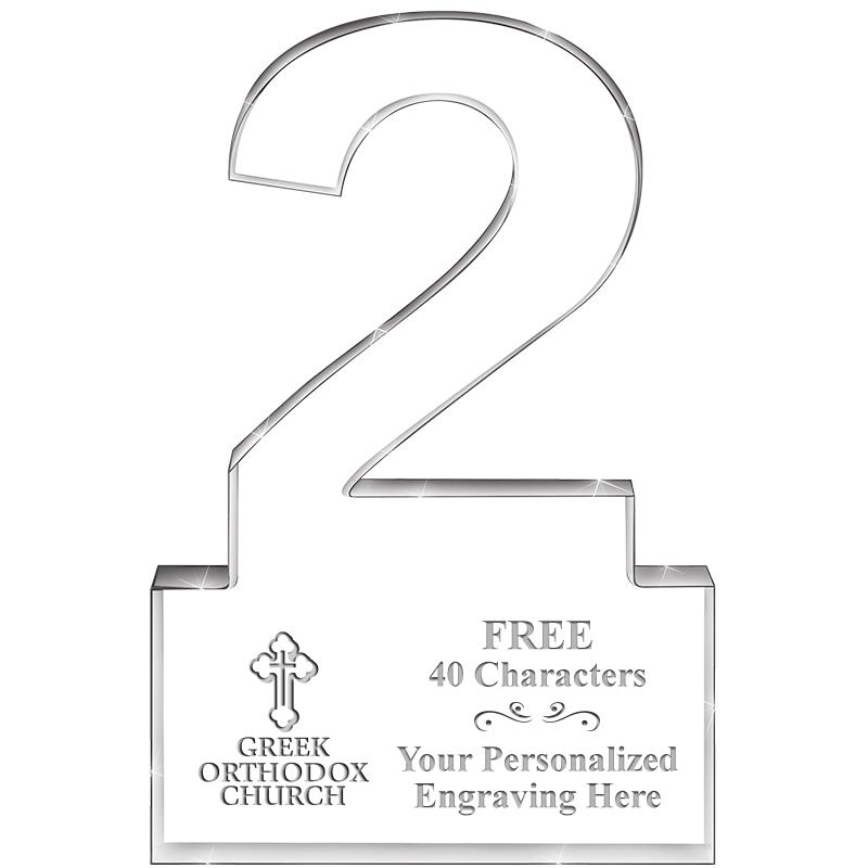 6" 2 YEARS OF SERVICE ACRYLIC