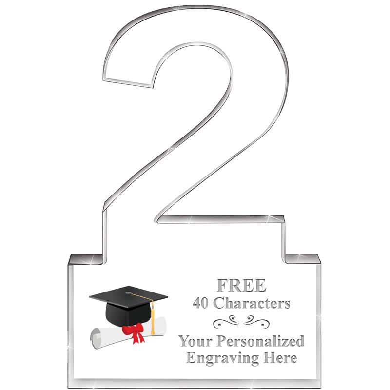 6" 2 YEARS OF SERVICE ACRYLIC