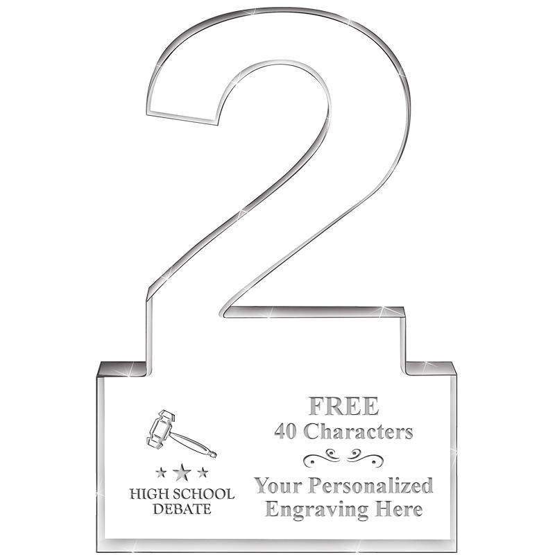 6" 2 YEARS OF SERVICE ACRYLIC