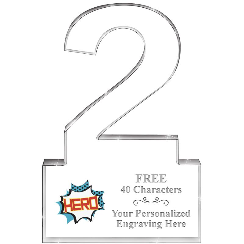 6" 2 YEARS OF SERVICE ACRYLIC