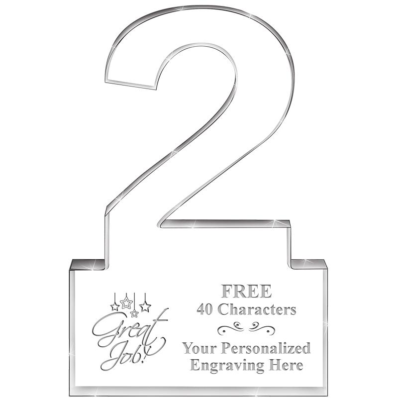 6" 2 YEARS OF SERVICE ACRYLIC