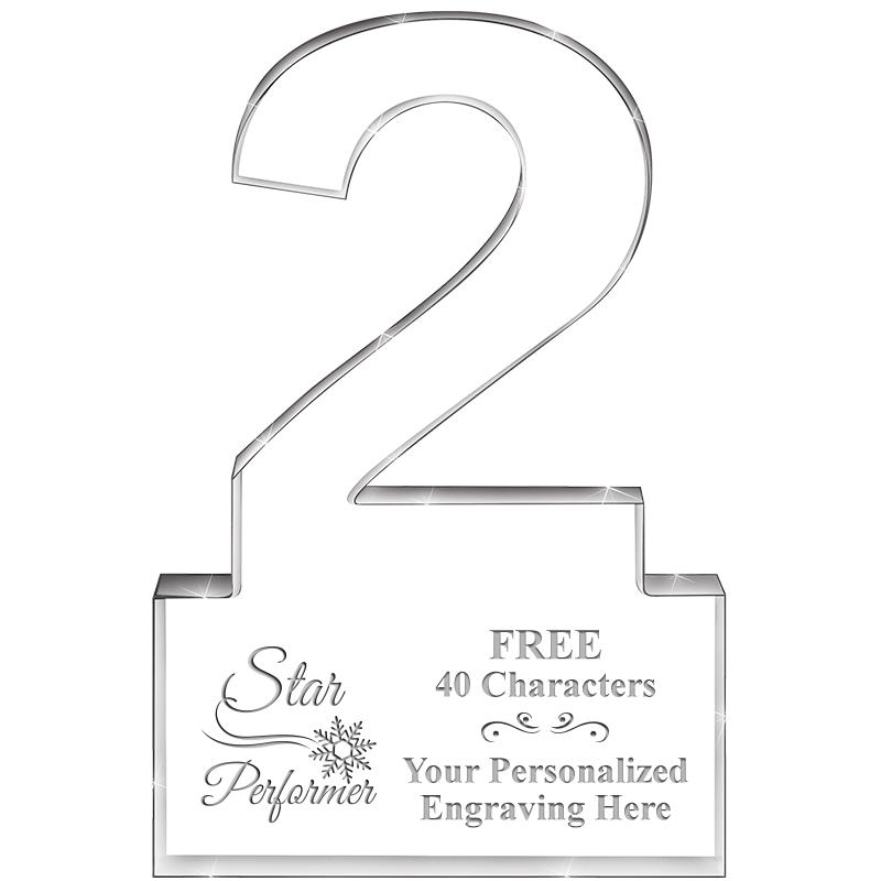 6" 2 YEARS OF SERVICE ACRYLIC