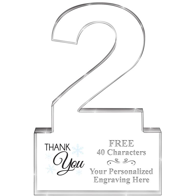 6" 2 YEARS OF SERVICE ACRYLIC