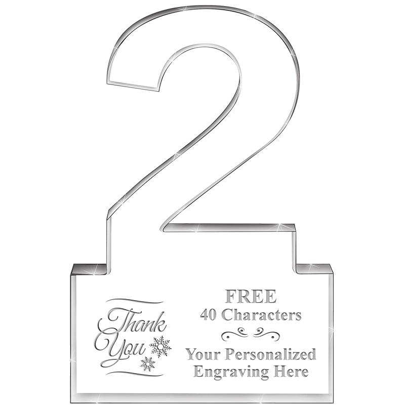 6" 2 YEARS OF SERVICE ACRYLIC