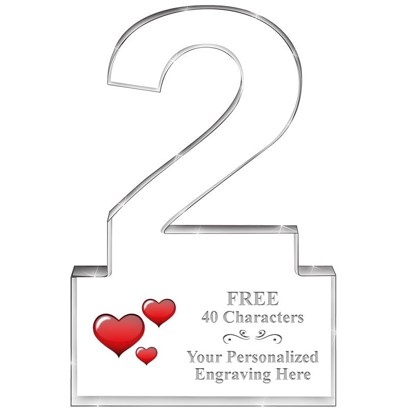 6" 2 YEARS OF SERVICE ACRYLIC