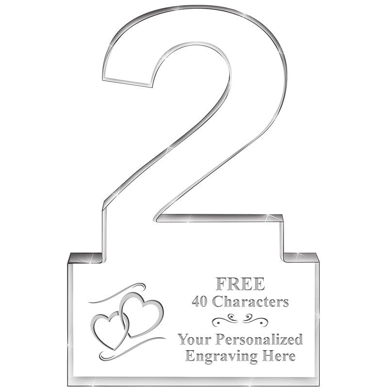 6" 2 YEARS OF SERVICE ACRYLIC