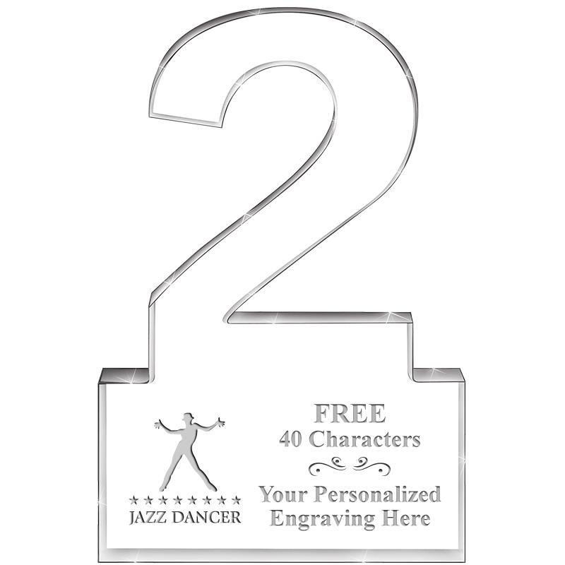 6" 2 YEARS OF SERVICE ACRYLIC