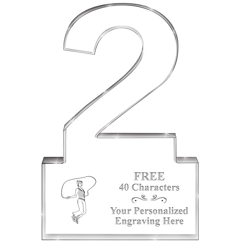 6" 2 YEARS OF SERVICE ACRYLIC