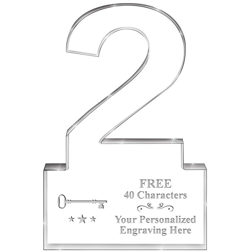 6" 2 YEARS OF SERVICE ACRYLIC